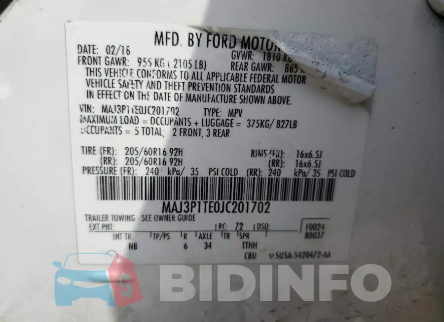MAJ3P1TE0JC201702 Photo# 14