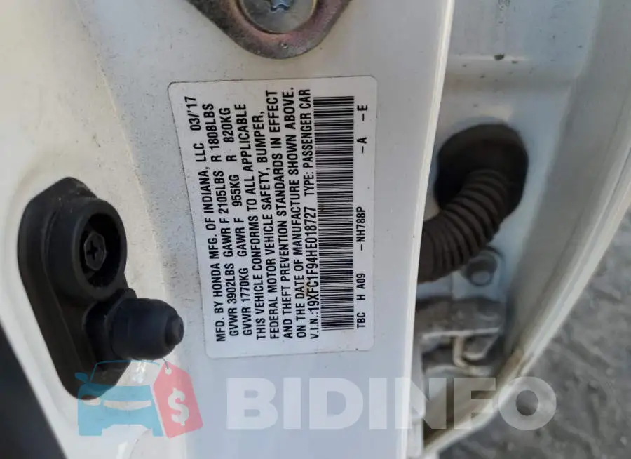 19XFC1F94HE018727 Photo# 12