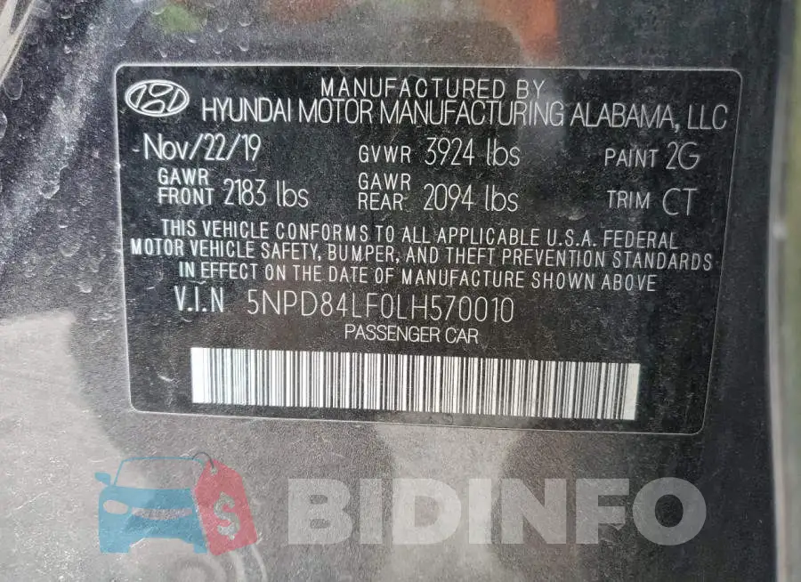5NPD84LF0LH570010 Photo# 13