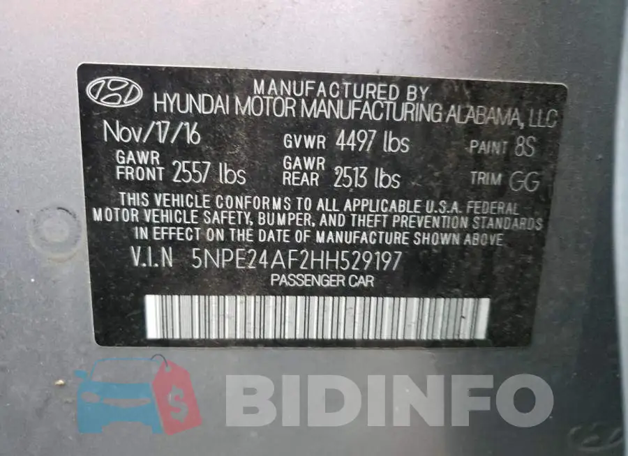 5NPE24AF2HH529197 Photo# 12