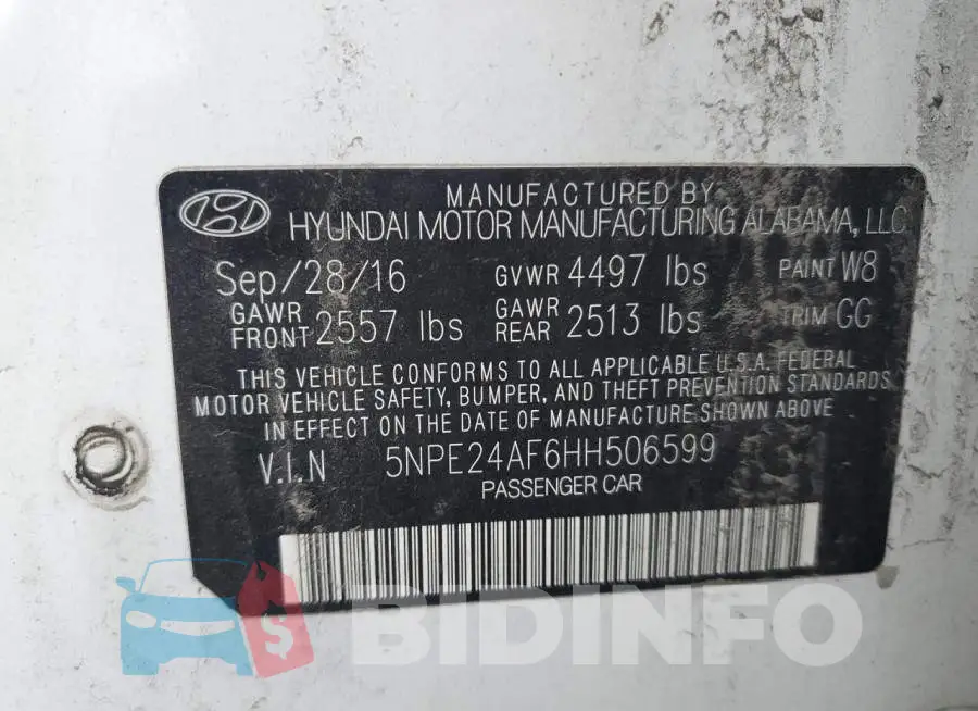 5NPE24AF6HH506599 Photo# 12