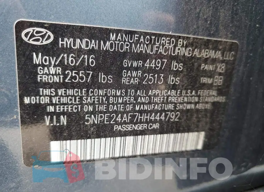 5NPE24AF7HH444792 Photo# 12