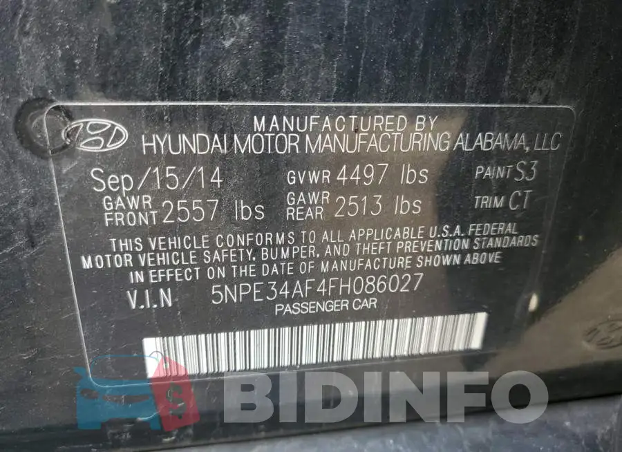 5NPE34AF4FH086027 Photo# 12
