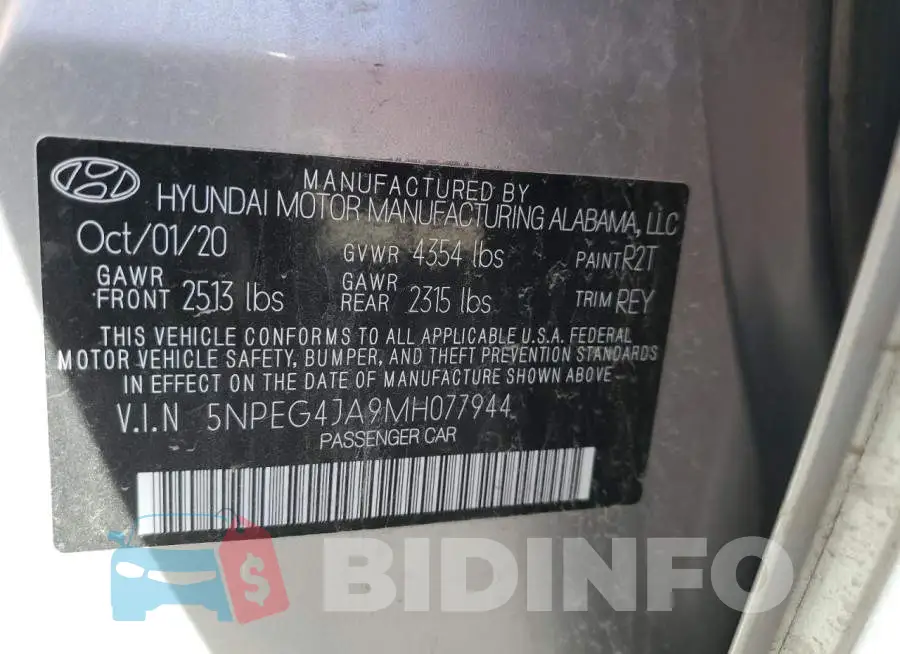 5NPEG4JA9MH077944 Photo# 12