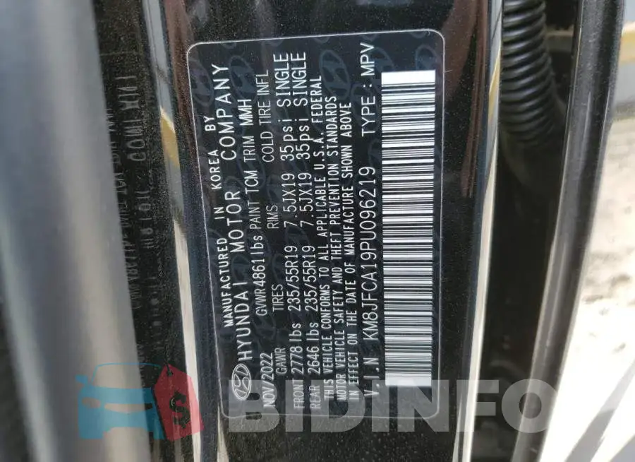 KM8JFCA19PU096219 Photo# 13