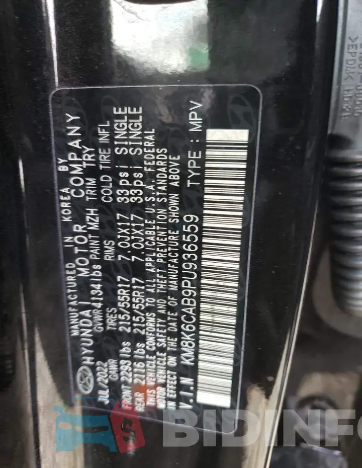 KM8K6CAB9PU936559 Photo# 12
