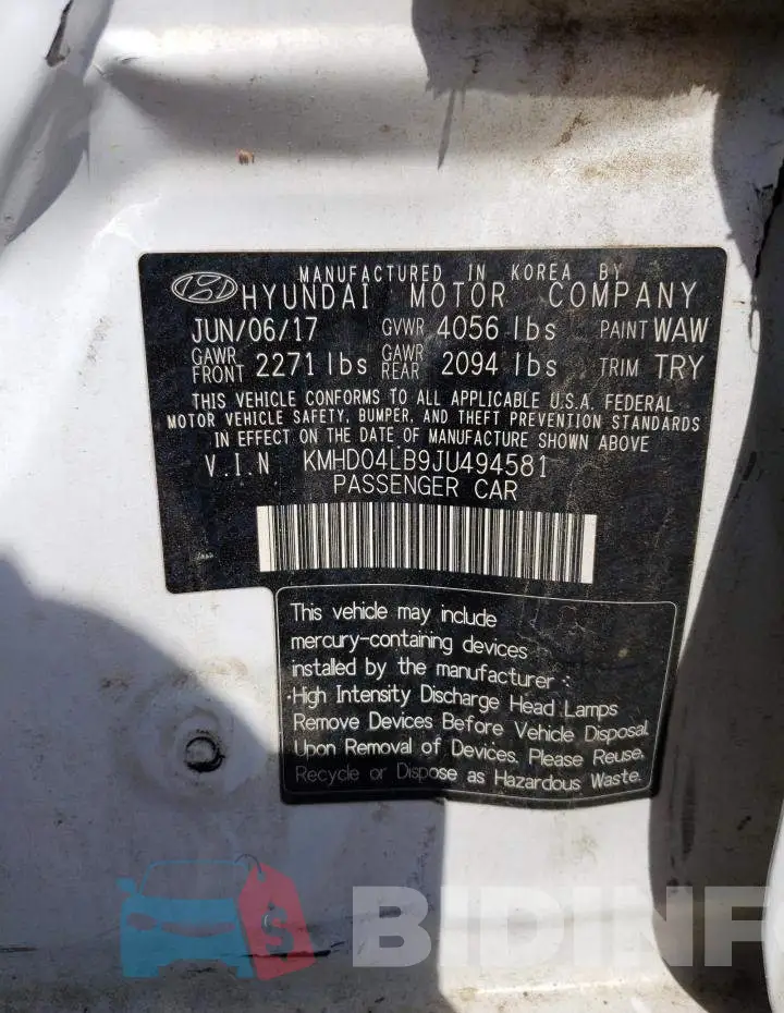 KMHD04LB9JU494581 Photo# 12