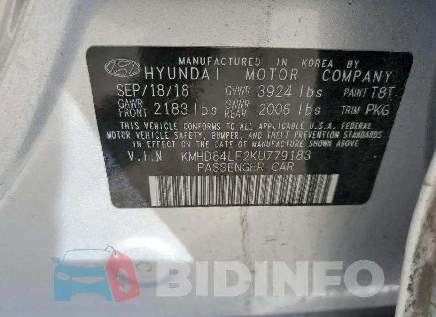 KMHD84LF2KU779183 Photo# 12
