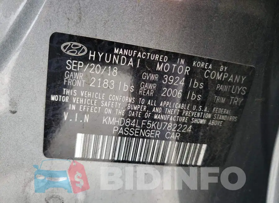 KMHD84LF5KU782224 Photo# 13