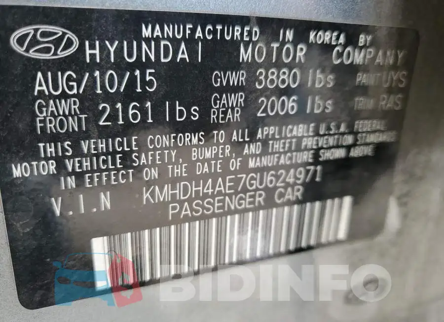 KMHDH4AE7GU624971 Photo# 13