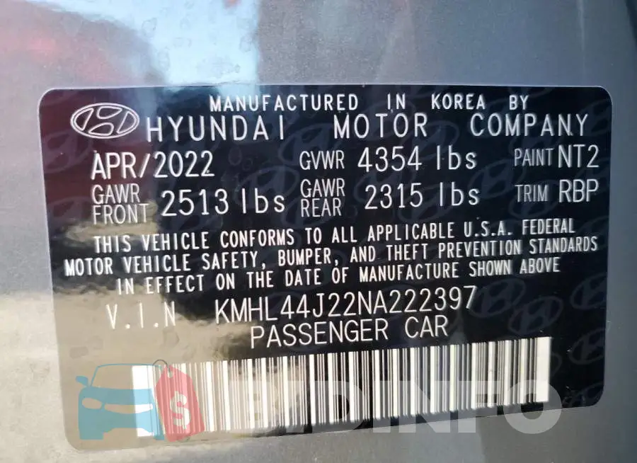 KMHL44J22NA222397 Photo# 10