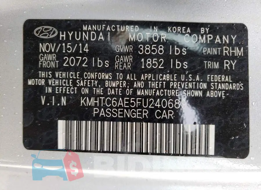 KMHTC6AE5FU240689 Photo# 12