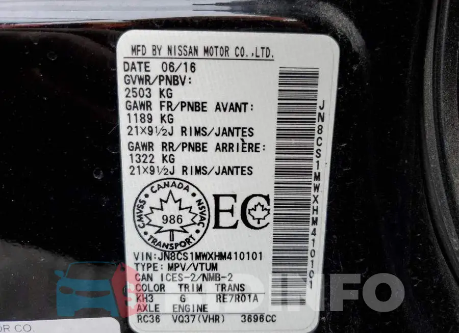 JN8CS1MWXHM410101 Photo# 13