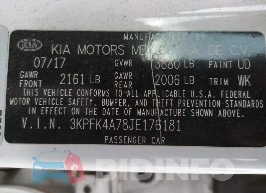 3KPFK4A78JE176181 Photo# 12
