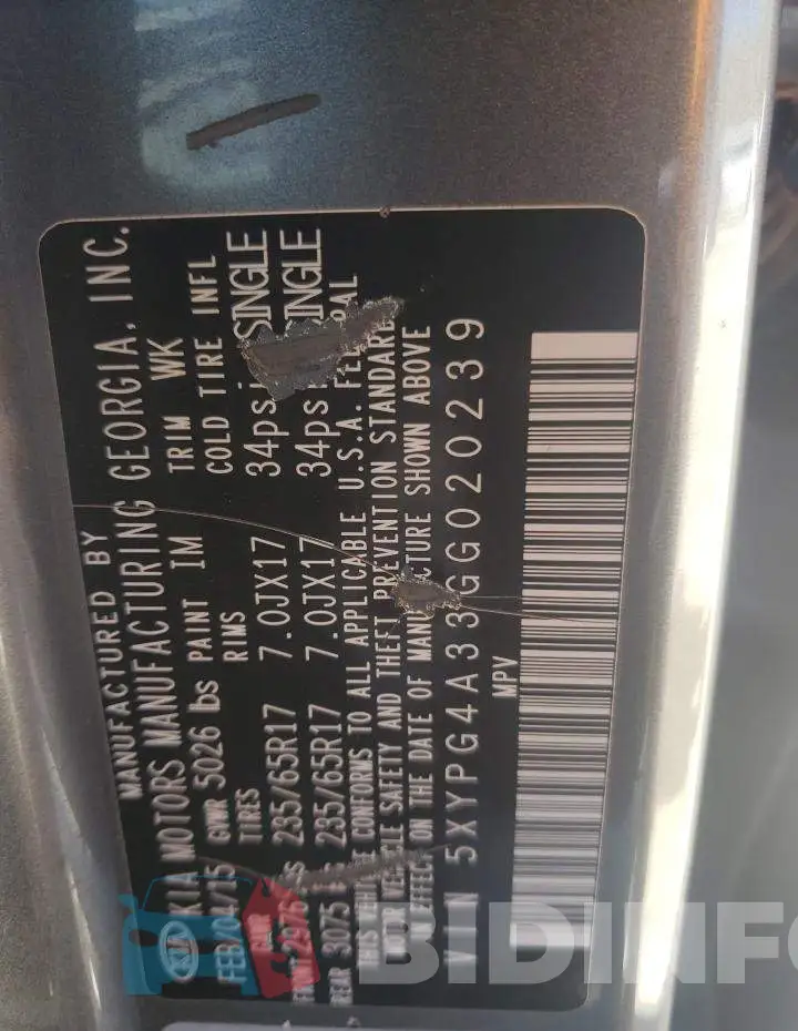 5XYPG4A33GG020239 Photo# 13