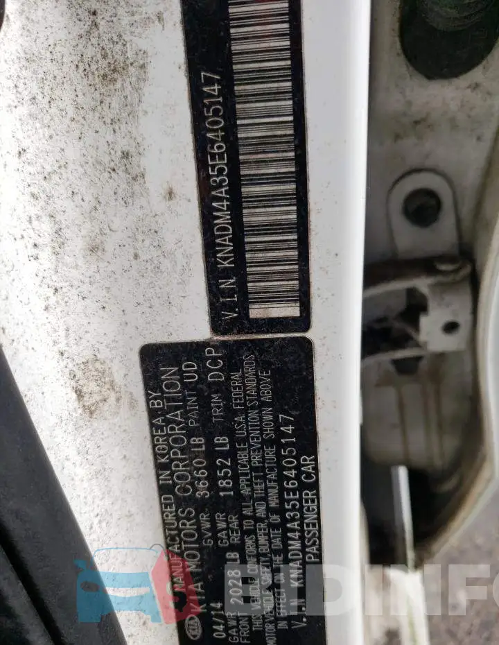 KNADM4A35E6405147 Photo# 12