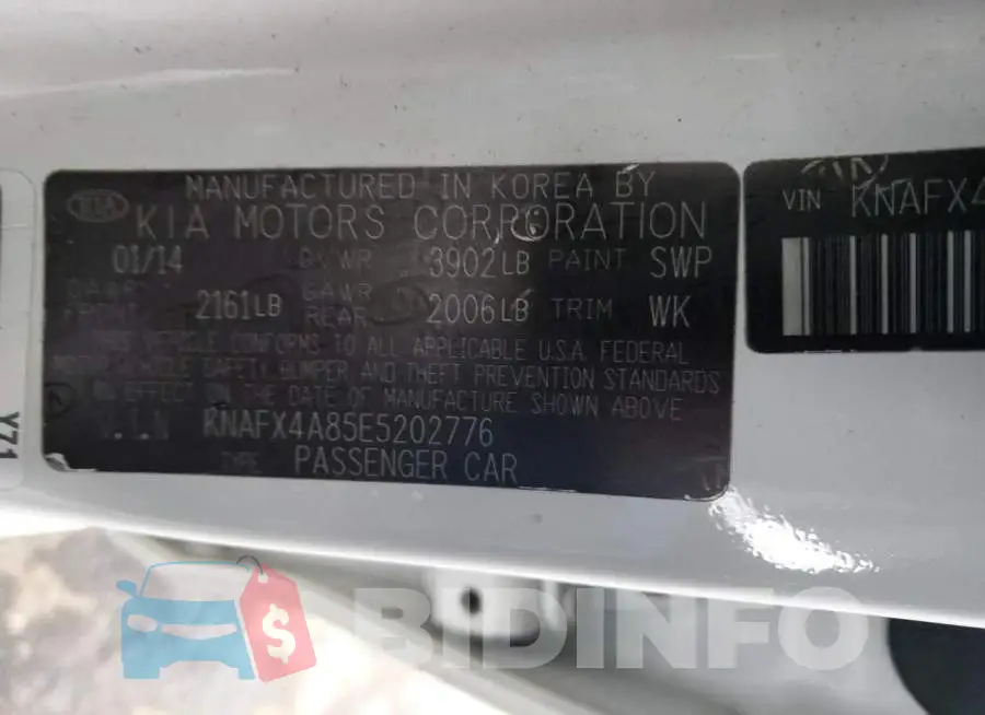 KNAFX4A85E5202776 Photo# 12