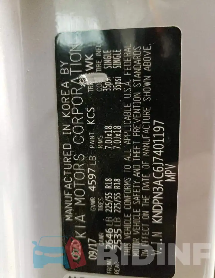 KNDPN3AC6J7401197 Photo# 13