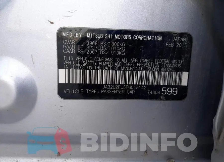 JA32U2FU5FU018142 Photo# 12