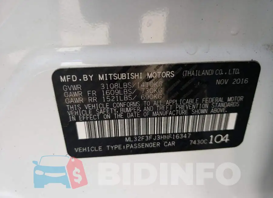 ML32F3FJ3HHF16347 Photo# 12