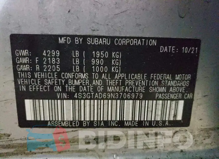 4S3GTAD69N3706979 Photo# 13