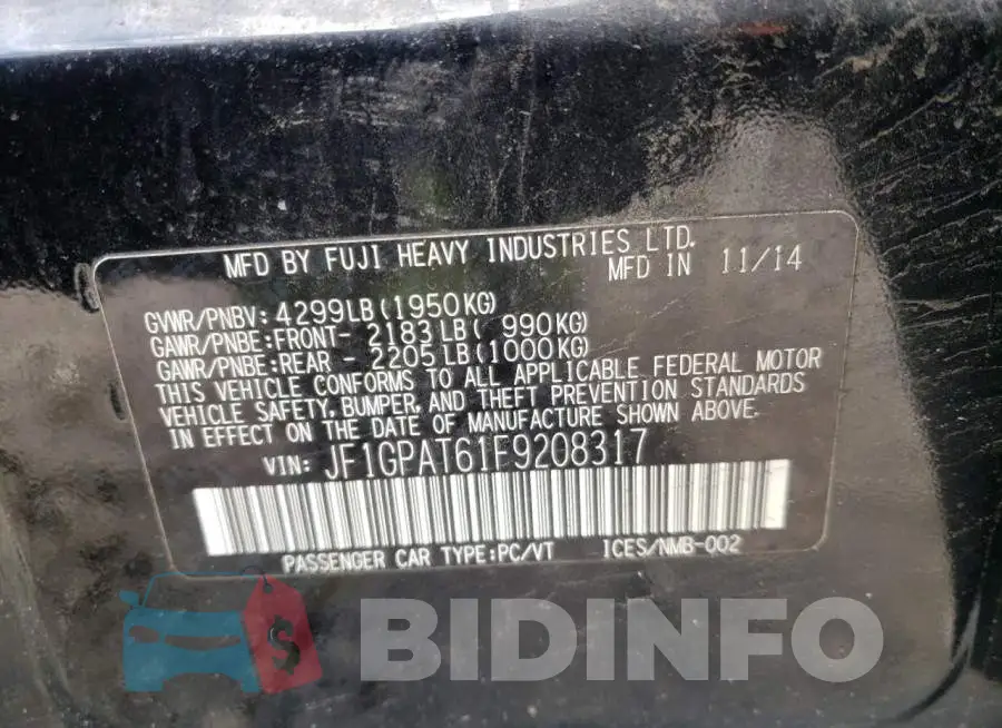 JF1GPAT61F9208317 Photo# 12