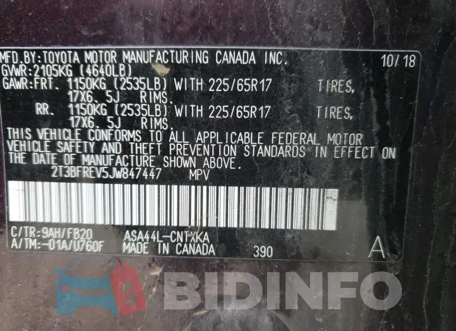 2T3BFREV5JW847447 Photo# 10