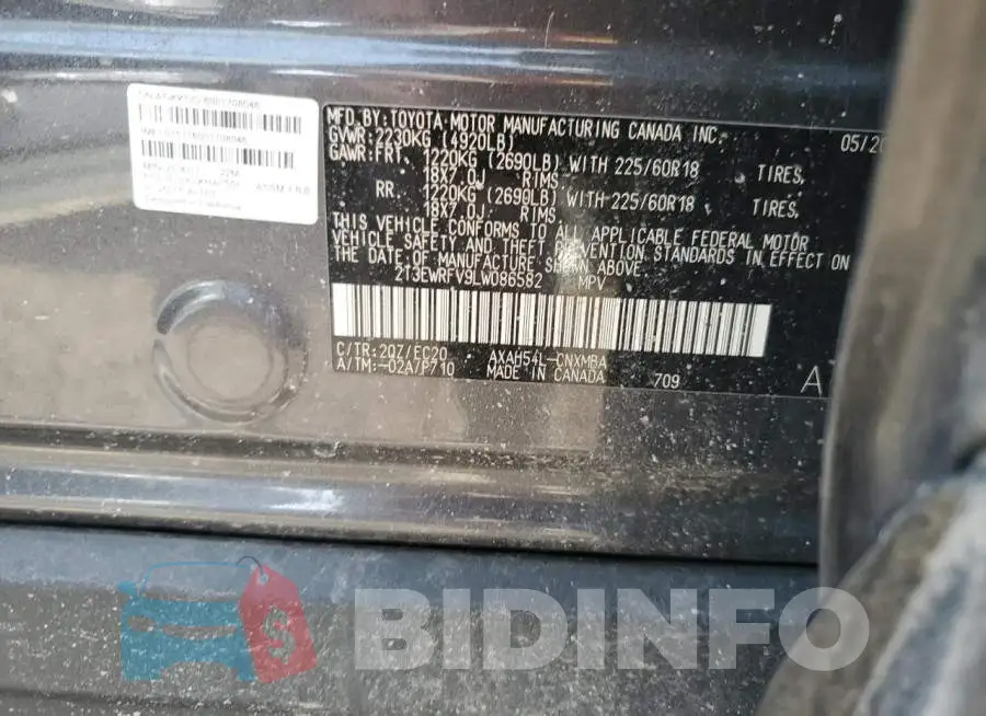 2T3EWRFV9LW086582 Photo# 13