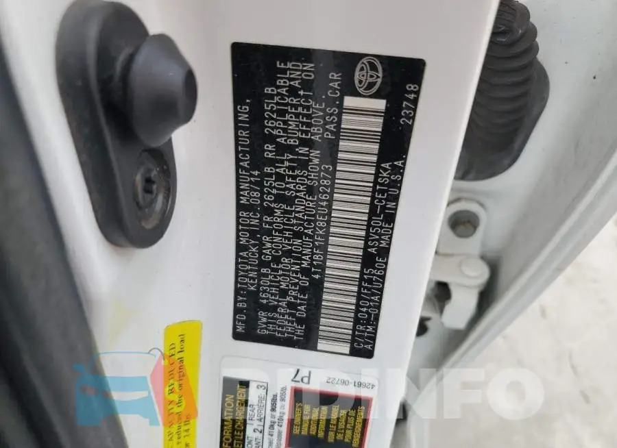 4T1BF1FK8EU462873 Photo# 12