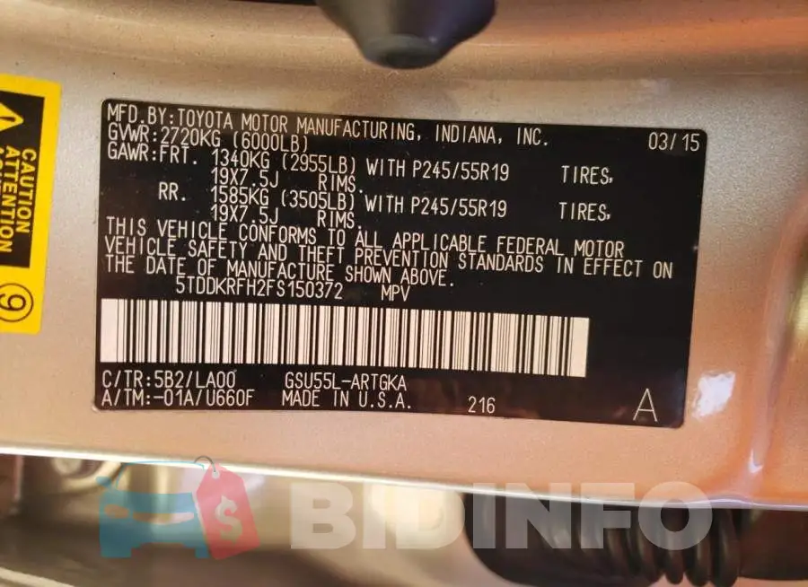 5TDDKRFH2FS150372 Photo# 13