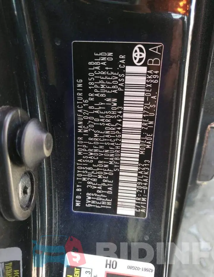 5YFBURHE2GP474243 Photo# 12