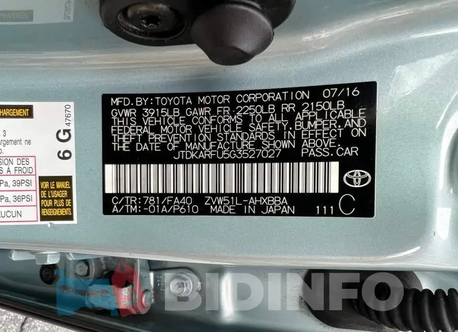 JTDKARFU5G3527027 Photo# 10