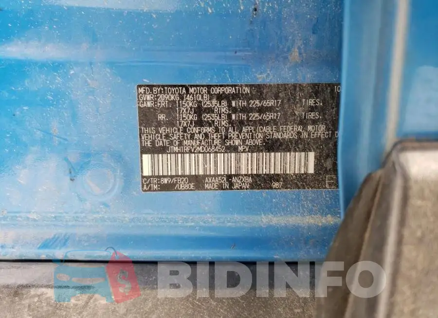 JTMH1RFV2MD068452 Photo# 13