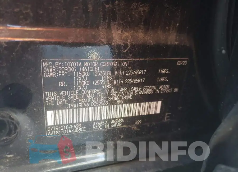 JTMW1RFV6LD052583 Photo# 12