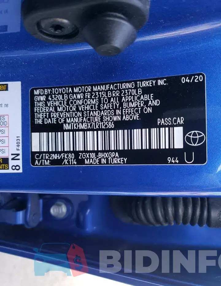 NMTKHMBX7LR112586 Photo# 12