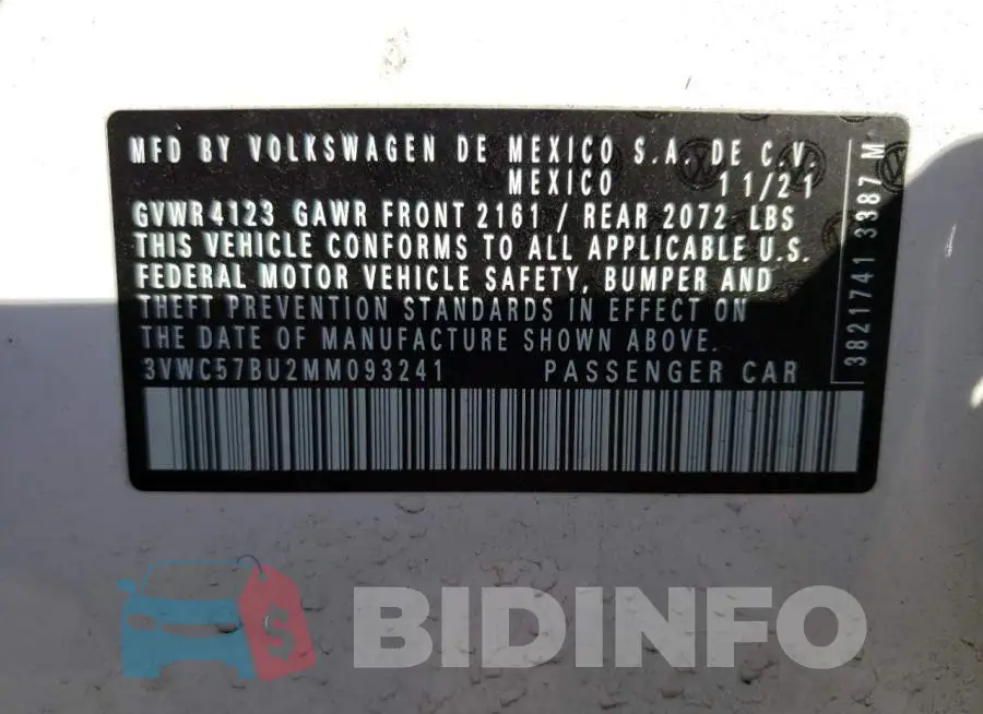 3VWC57BU2MM093241 Photo# 13