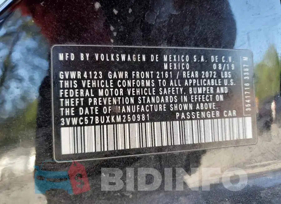 3VWC57BUXKM250981 Photo# 12