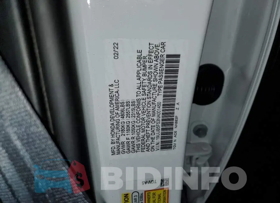 19UUB5F53NA001450 Photo# 12