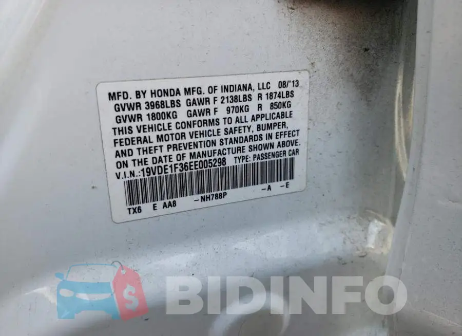 19VDE1F36EE005298 Photo# 12