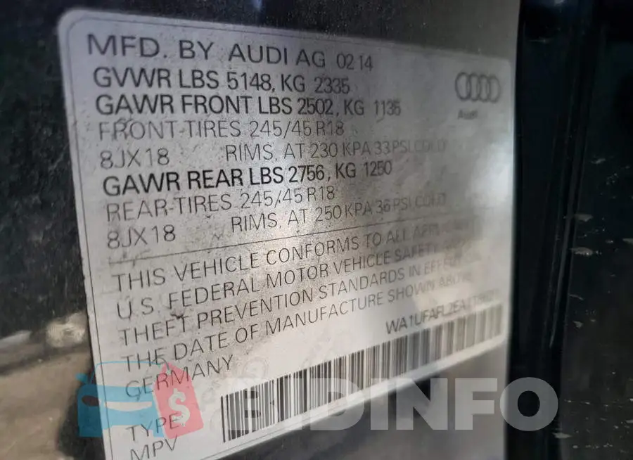 WA1UFAFL2EA118621 Photo# 12