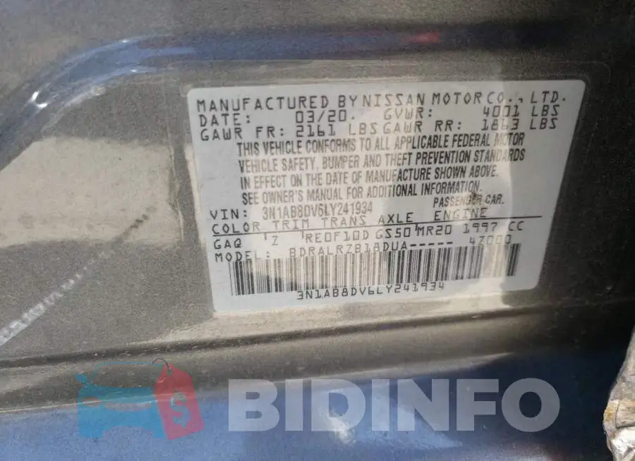 3N1AB8DV6LY241934 Photo# 12