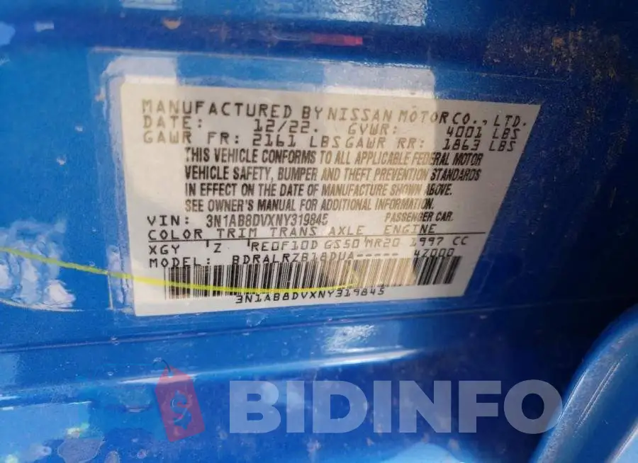 3N1AB8DVXNY319845 Photo# 12
