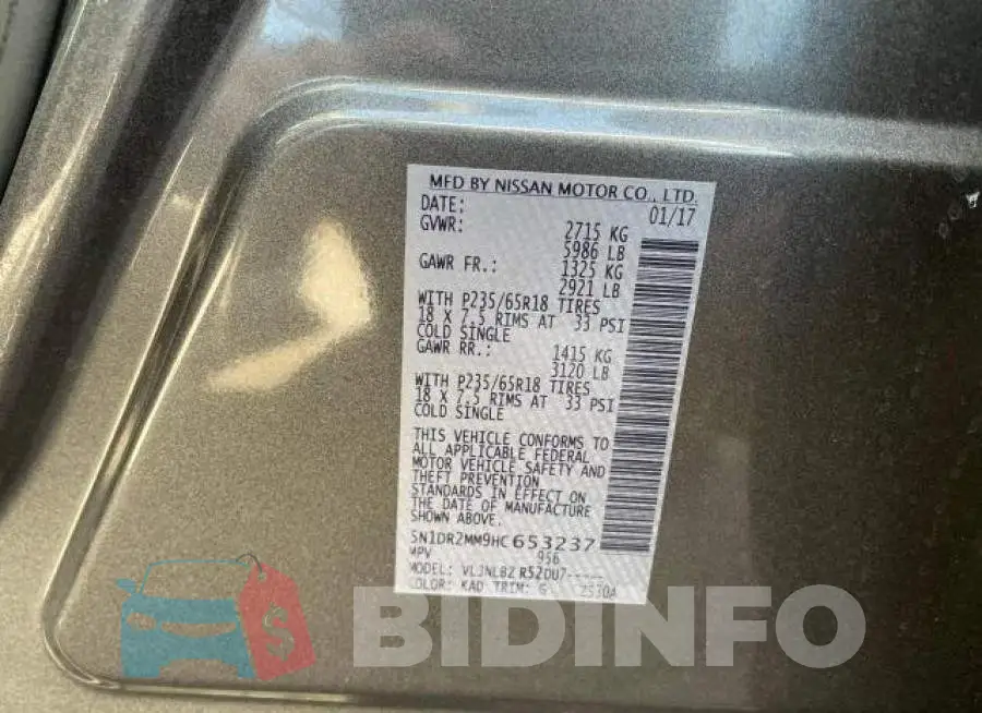 5N1DR2MM9HC653237 Photo# 10