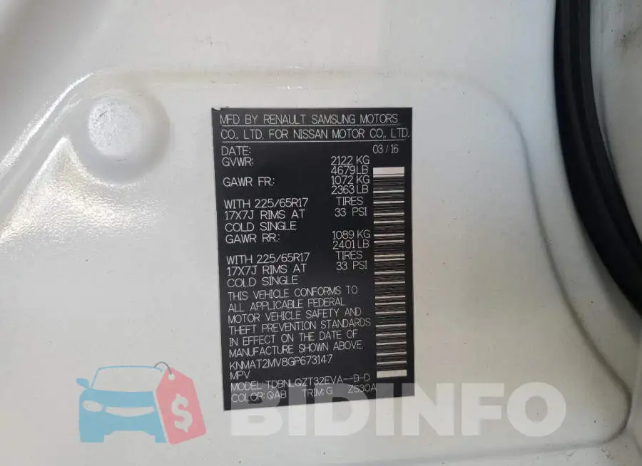 KNMAT2MV8GP673147 Photo# 13