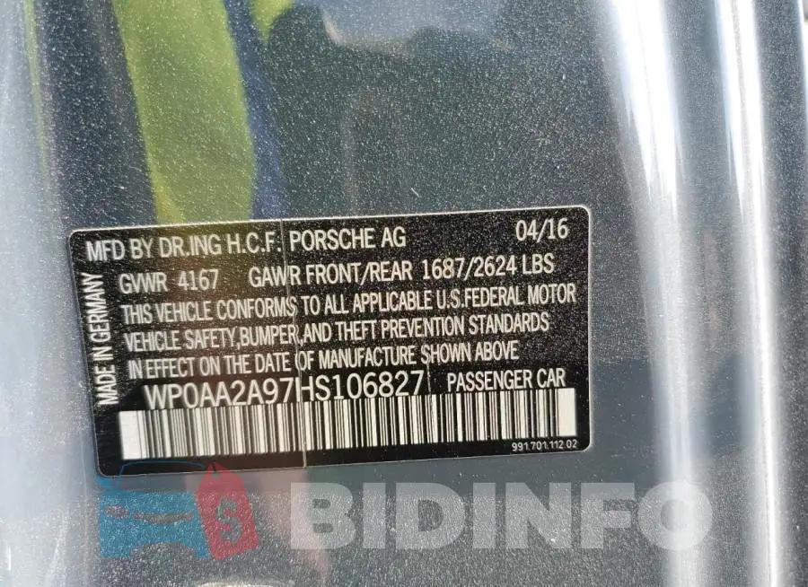 WP0AA2A97HS106827 Photo# 12