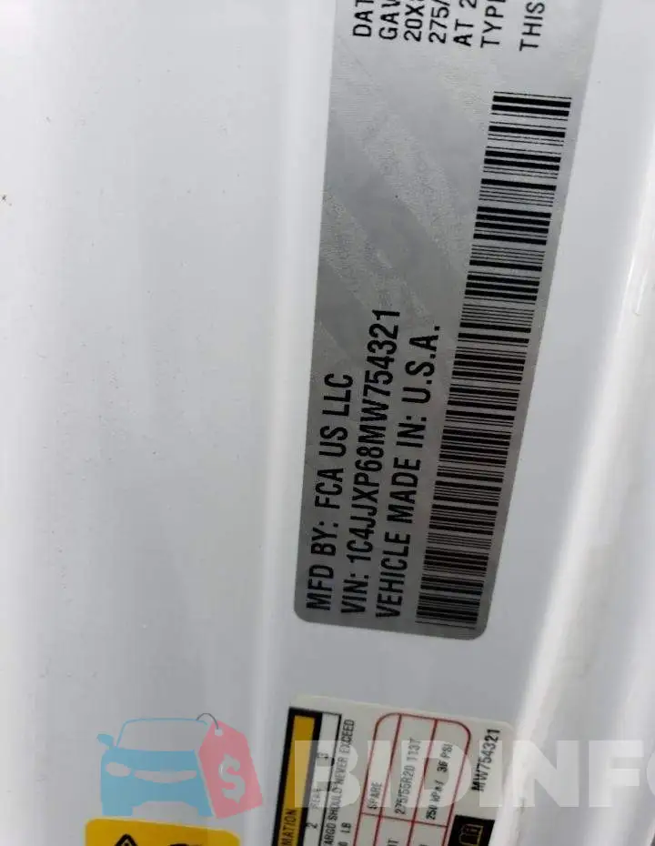 1C4JJXP68MW754321 Photo# 12