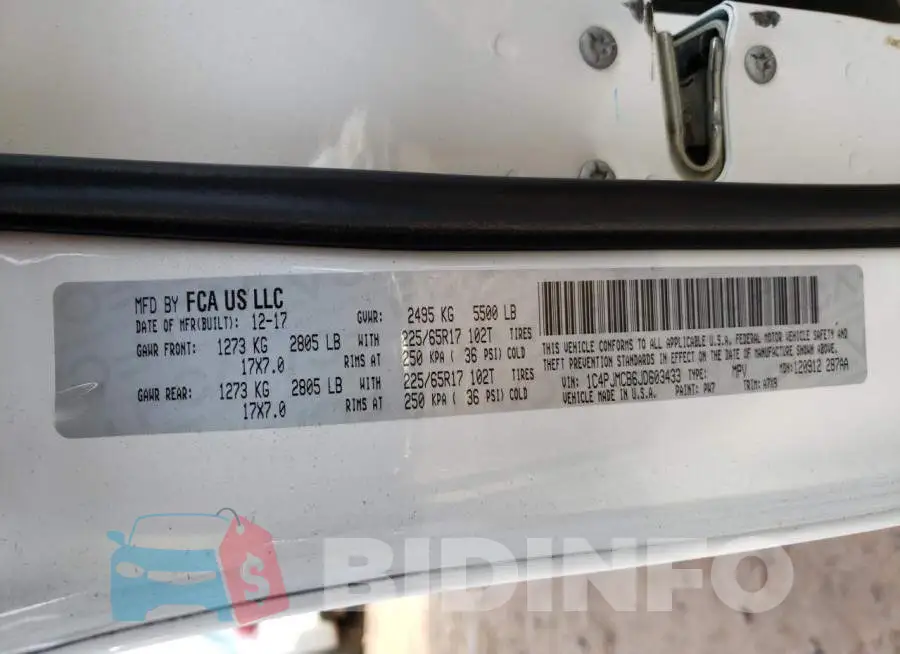 1C4PJMCB6JD603433 Photo# 13
