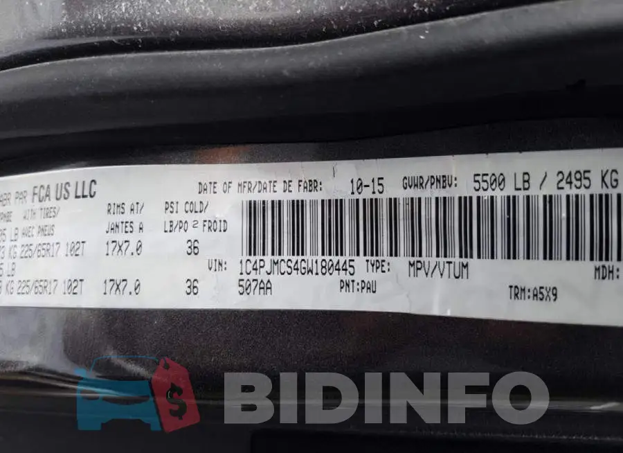 1C4PJMCS4GW180445 Photo# 13