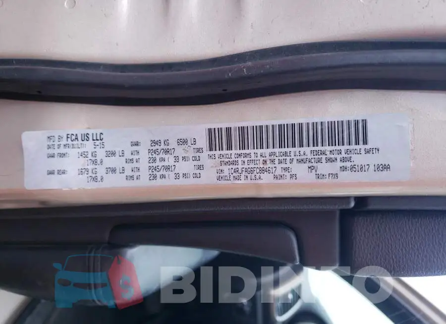 1C4RJFAG6FC884617 Photo# 14