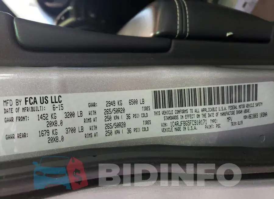1C4RJFBG5FC910171 Photo# 13